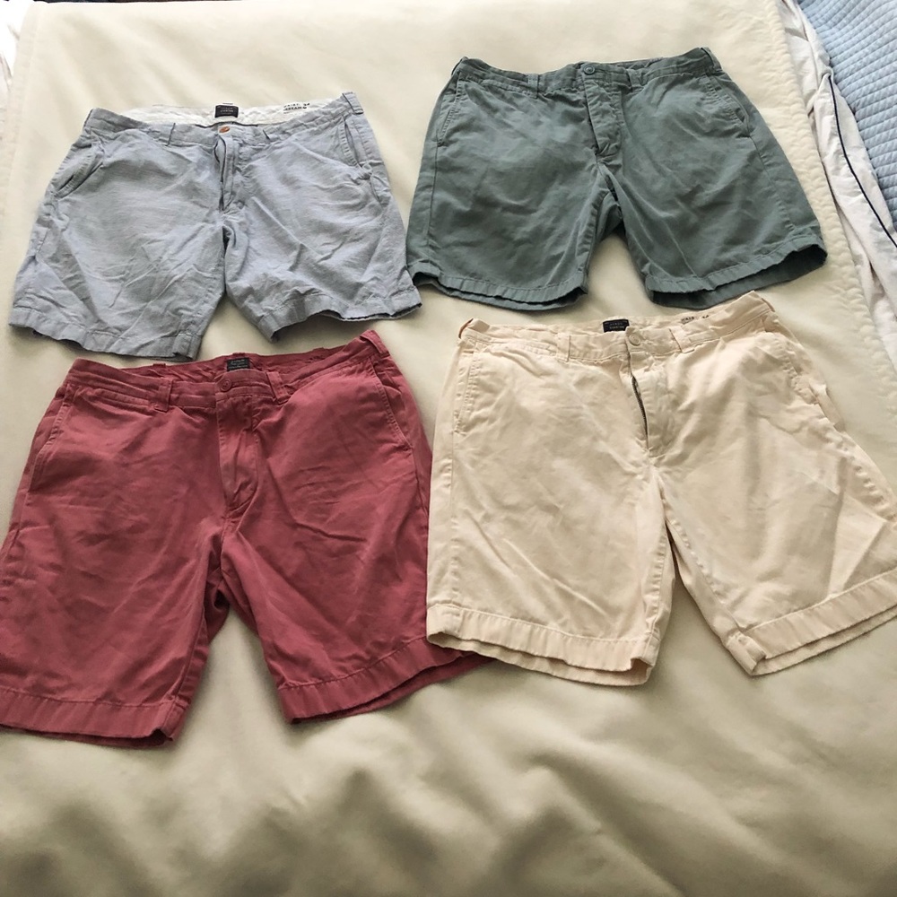 Four pairs of men’s  J. Crew shorts size 34